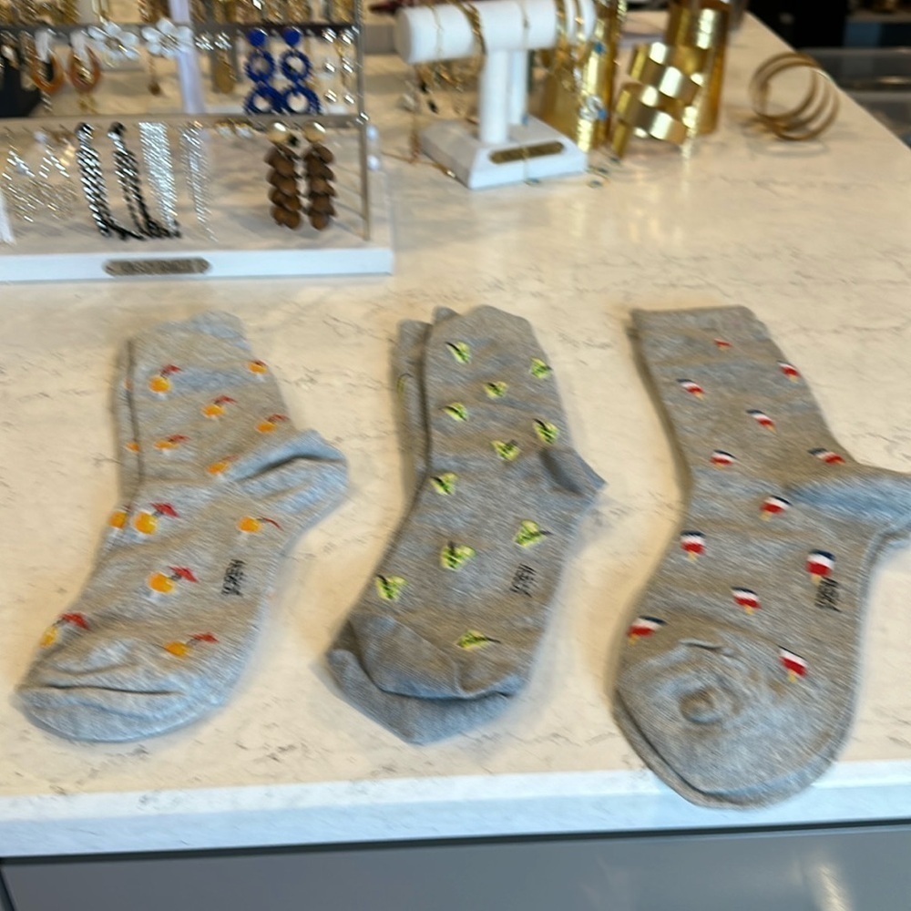 J Crew 3 pack Summertime socks​